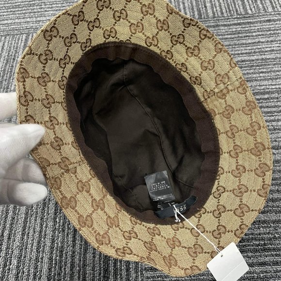 SOLD Gucci Beige Guccissima Stripe Bucket Hat - Picture 3 of 7